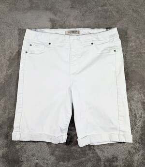 Liverpool Los Angeles The Bermuda White Pull-On Denim Shorts Size 10/30